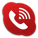 Skype Phone Alt Red Icon 128x128 png